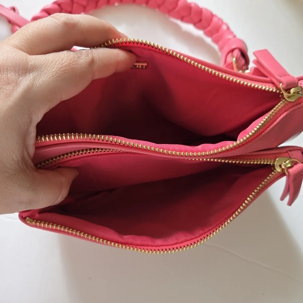Anthropologie Remi Reid Pink Convertible Crossbody Top Handle and Belt Bag - Picture 6 of 10